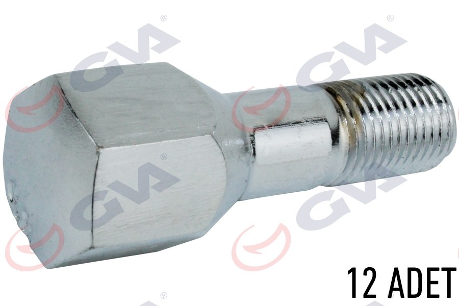 BİJON CIVATASI FIAT TOFAŞ KISA AA19 - M12 x 1.25 x 18 Kısa Galvaniz PAKET 20